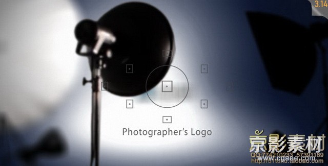 AE模板-摄影棚内Logo标志展示片头 Photographers Logo