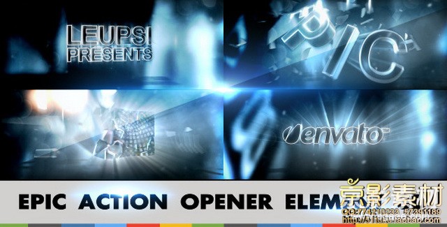 AE模板-史诗动作电影预告片开场演绎片头 Epic Action Opener Element 3D