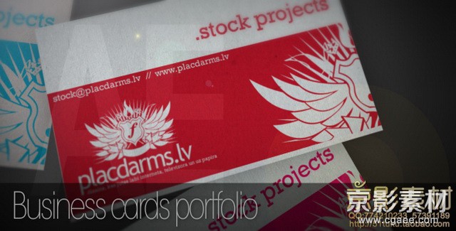 AE模板-创意名片设计展示片头 Business cards mock-up