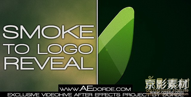 AE模板-烟雾汇聚成logo演绎片头 smoke to logo reveal