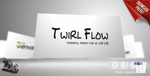 AE模板-空间感旋转纸板动画预设 Twirl Flow Preset