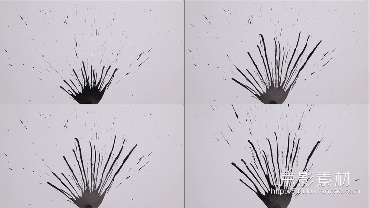 Ink Blots V2 60组水墨滴落印迹墨水散开晕染高清视频素材