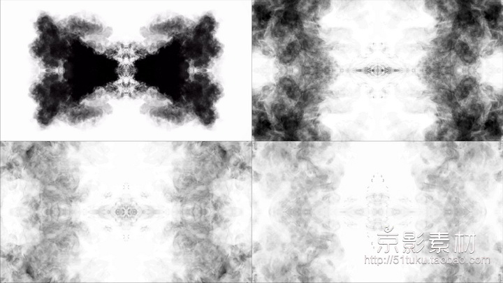 Sumi 65组水墨滴落散开转场合成4K高清视频素材