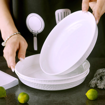Home Ideas 7 5-inch Sharappan Euro-style minimalist round bone porcelain flat disc glazed under-painted ceramic dishes