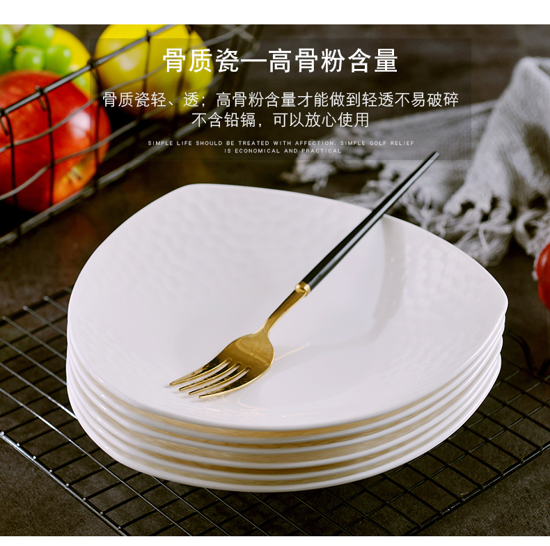 Jingdezhen household under the 8 inches 0 ceramic glaze color LIDS, the ipads porcelain plate suit northern wind deep dish