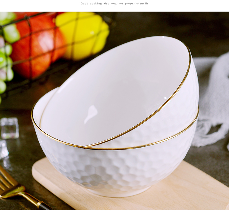 Jingdezhen household ipads porcelain bowl 6 inches up phnom penh rainbow such as bowl suit students creative European large bowl mercifully rainbow such use