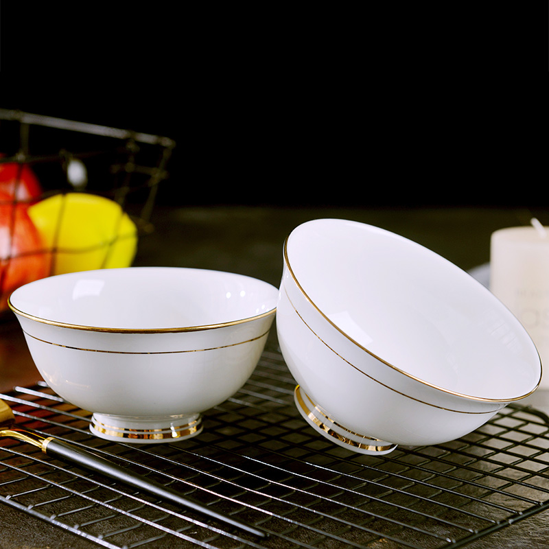 Household hand - made ipads China up phnom penh tall bowl suit European creative ceramic don 't eat hot rice bowls large rainbow such use