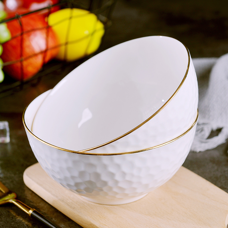 Jingdezhen household ipads porcelain bowl 6 inches up phnom penh rainbow such as bowl suit students creative European large bowl mercifully rainbow such use