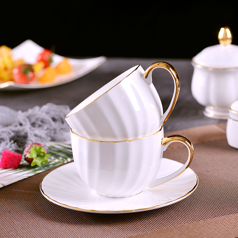 Jingdezhen creative manual gold 】 【 ipads China coffee cups and saucers suit ceramic coffee cup home European cup