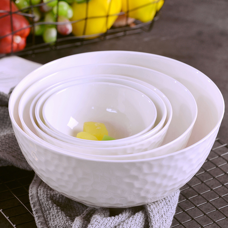 Contracted ipads bowls mercifully rainbow such as bowl of rice bowl with soup bowl jingdezhen ceramic tableware pure white food bowl bowl bowl