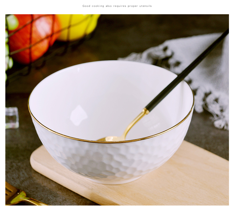 Jingdezhen household ipads porcelain bowl 6 inches up phnom penh rainbow such as bowl suit students creative European large bowl mercifully rainbow such use