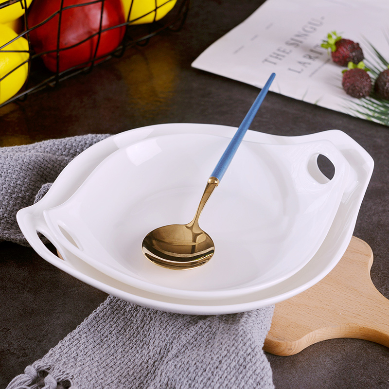Hotel Japanese - style meal plate creative ipads porcelain ears pan household ceramics baked food dish western salad soup plates