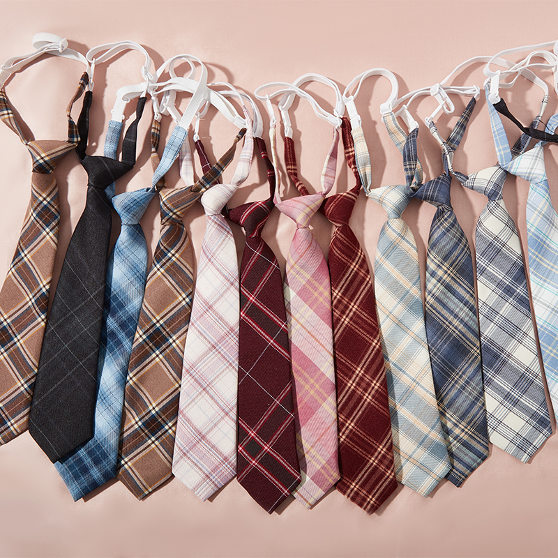 Jk Small Tie for Women, Preppy Style, Lazy Japanese Uniform Shirt Tie, Unisex Student ins Trendy No-Tie Short Tie