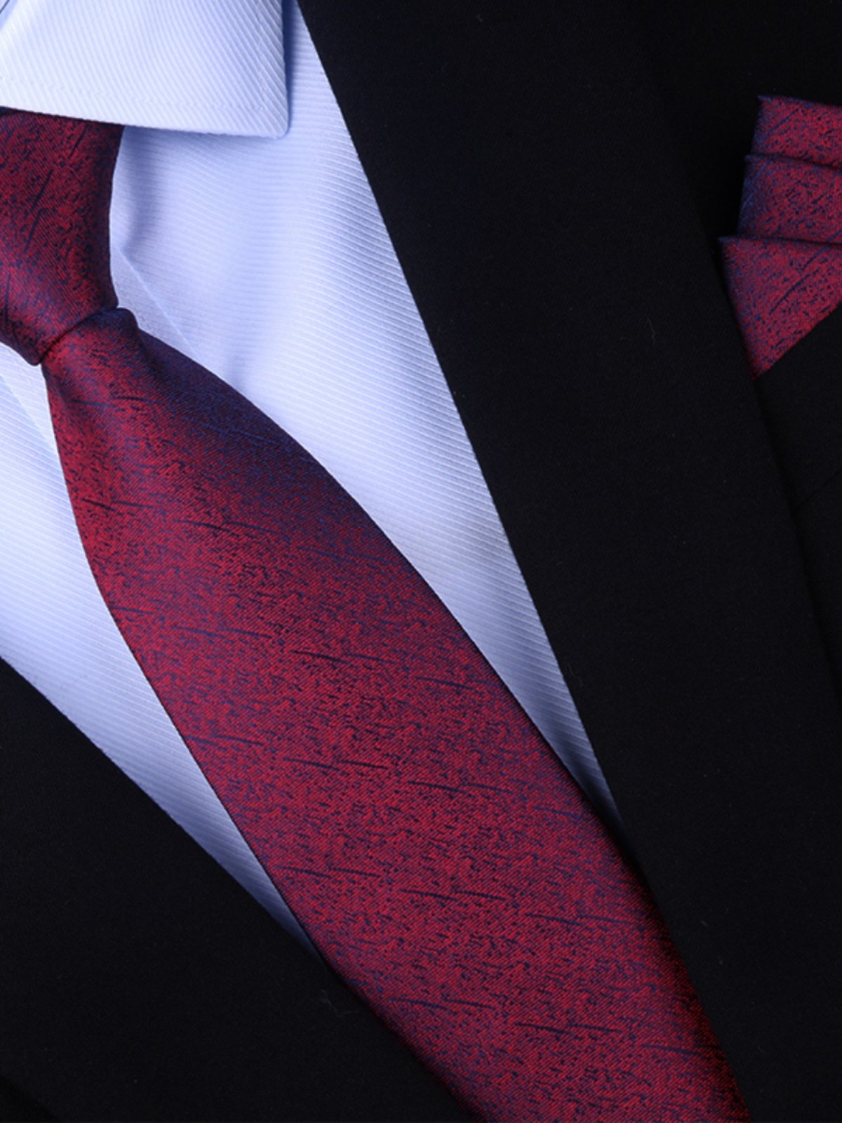 New Mulberry Silk Men's Business Formal Wear Silk Tie Wedding Groom Professional High-End Hand-Tied Zipper Red