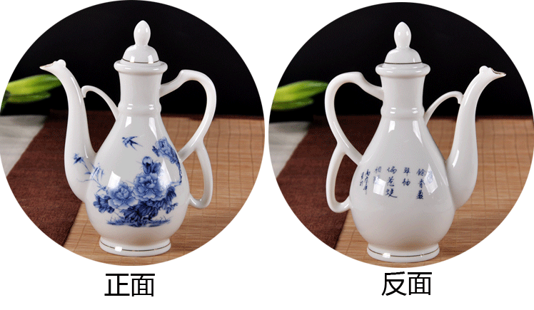 Bộ rượu bằng gốm với khay đặt bình rượu hip ly hoàn chỉnh bộ rượu vang rượu cốc trắng ly rượu sake ly rượu vang