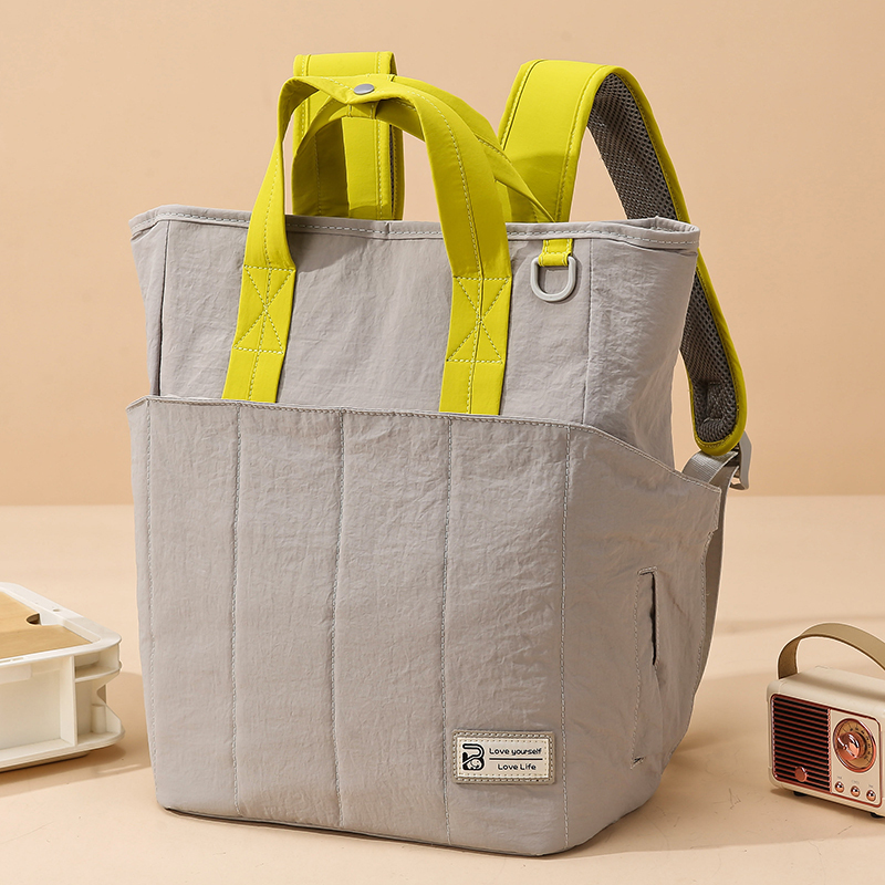 Small Medium-Sized New Style Mommy Bag, Backpack, Contrasting Color Mother and Baby Bag, Hand-Held Multi-Functional Mommy Bag, Lightweight Mother and Baby Bag