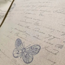 German ZW Print Butterfly Letter Lady Rose