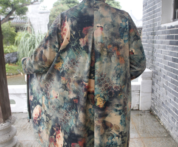 Осенний длинный плащ, куртка для матери, для среднего возраста, средней длины, большой размер Jane edge 