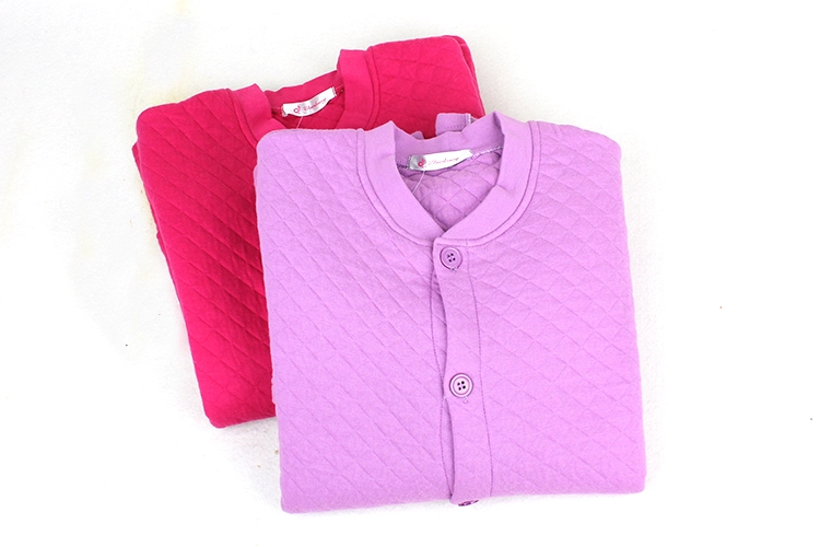 Áo nịt ngực cho phụ nữ trung niên và cao tuổi, đồ lót ba lớp có đệm lót quần áo mùa thu cotton bà ngoại mở nút trên cùng