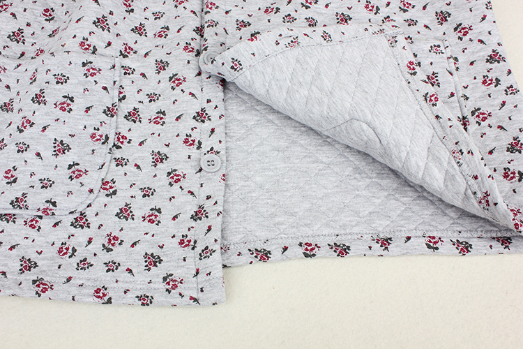 Áo nịt ngực cho phụ nữ trung niên và cao tuổi, đồ lót ba lớp có đệm lót quần áo mùa thu cotton bà ngoại mở nút trên cùng áo lót nữ