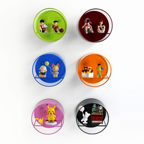 Acrylic wall storage rack display rack punch-free transparent wall figure blind box display decorative round box