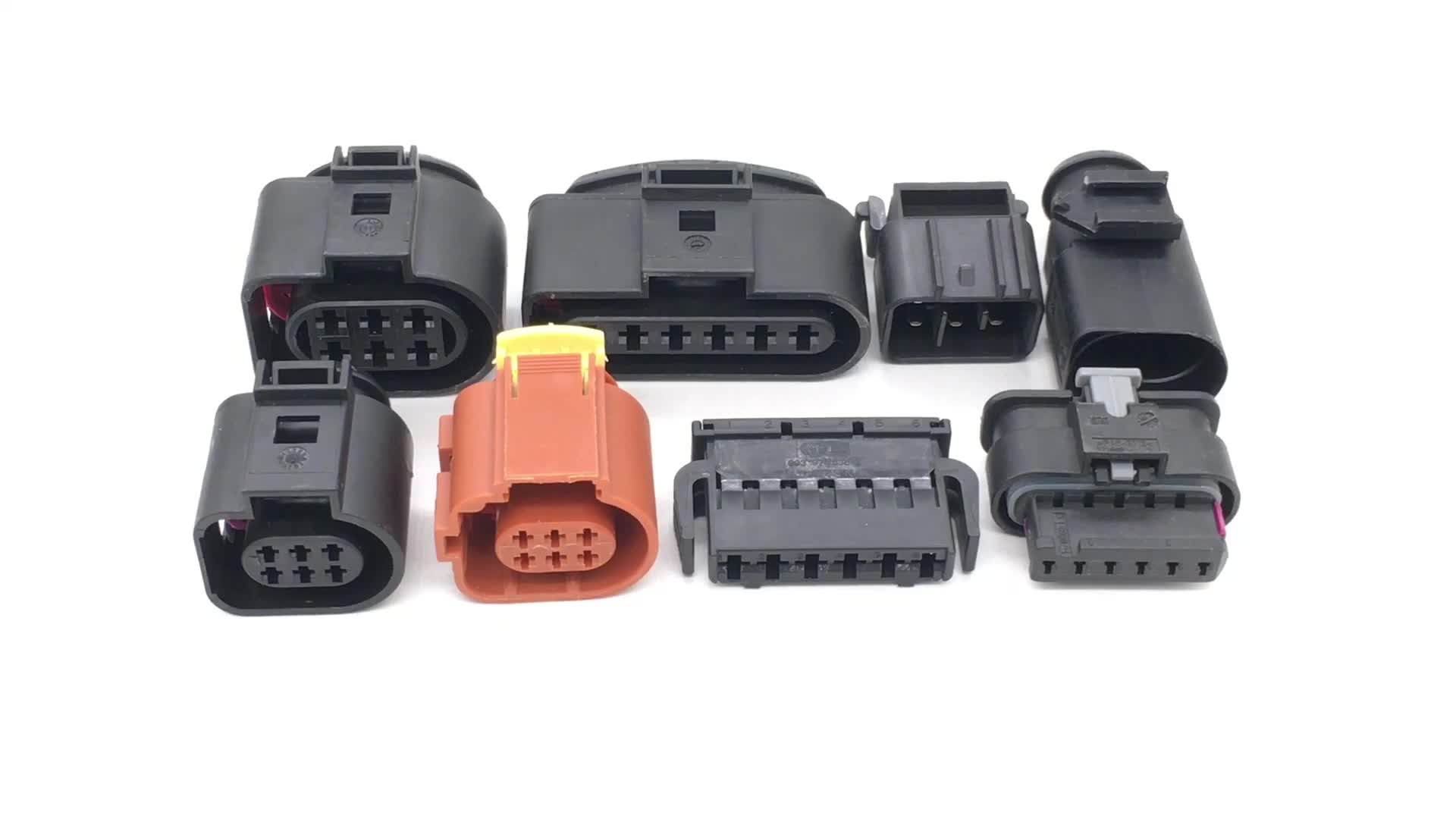 TE 284717-3 Orange Female Tyco AMP 6 Pin Waterproof Connector for