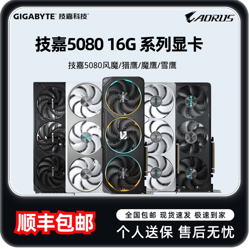 Various Brands of Rtx5080 16g Graphics Cards: Gigabyte Wind Demon/Magic Eagle/Snow Eagle Oc Desktop Manli Gaming Graphics Cards