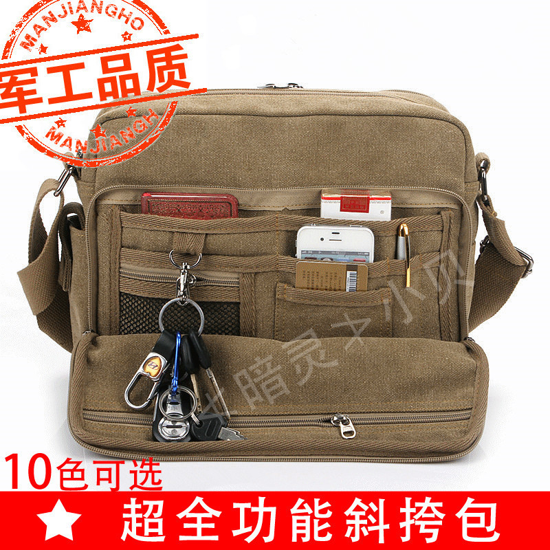 Exploits 2019 Korean version Multifunction men's bag Cloth Bag Single Shoulder Bag Inclined Satchel for men and women Leisure IPAD Package Hot Pin