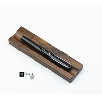 Black walnut wooden single slot pen holder storage desktop creative double slot pen rest pendulum pen pen solid wood three slot