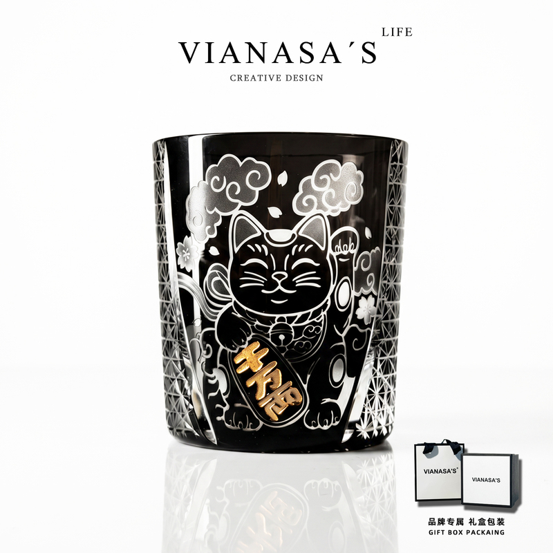 2026 New Japanese-Style Fumao Naka 0kg Cup Edo Kiriko Whiskey Liquor Glass Retro Crystal Glass Gift