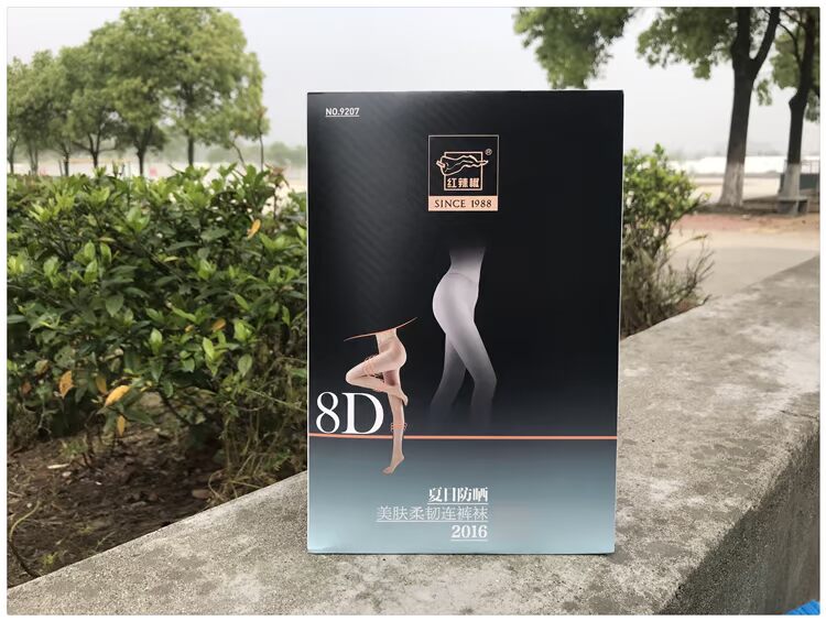 Ớt đỏ hạt tiêu 8D mùa hè mỏng đáy vớ nữ vớ rộng T tập tin pantyhose liền mạch 9207