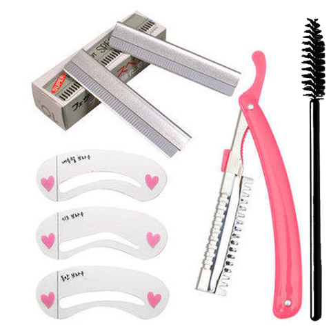 Every day special price 10 pieces of professional brow brow sea crummy hair cut blade Feather Knife Beauty Makeup Eyebrow Card Eyelash Brush