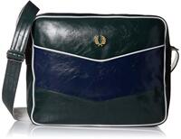 UK purchasing Fred Perry sports casual dark green color-blocked one-shoulder crossbody square bag, free shipping