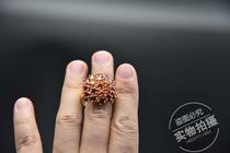 Fidelity bag old antiques and miscellaneous collections Qing Dynasty inlaid red gemstone old gemstone ring