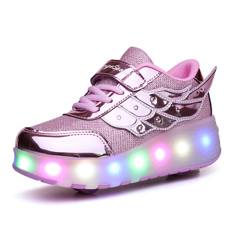 child shoes with wheels kid light sneaker girls roller shoe