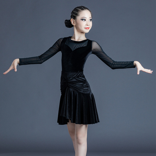 Girls Latin Dance Dresses Children Latin dance dress professional dance training clothing children women Latin dance dress competition performance clothing