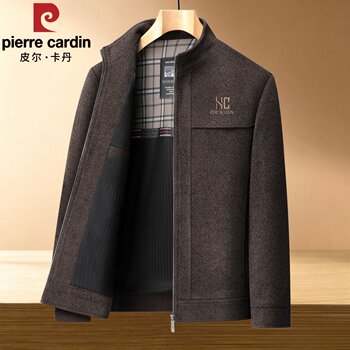 Pierre cardin autumn and winter men's stand collar woolen jacket
