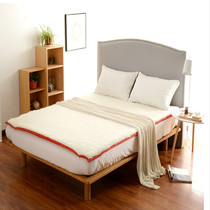 Thickened warm imitation wool big red mattress Tatami mattress Student dormitory single double bed mattress quilt