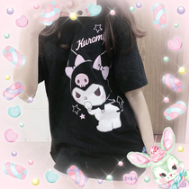 Kuromi Culomi T-shirt shoulder width 46 5CM chest circumference 50CM coat length 67CM]