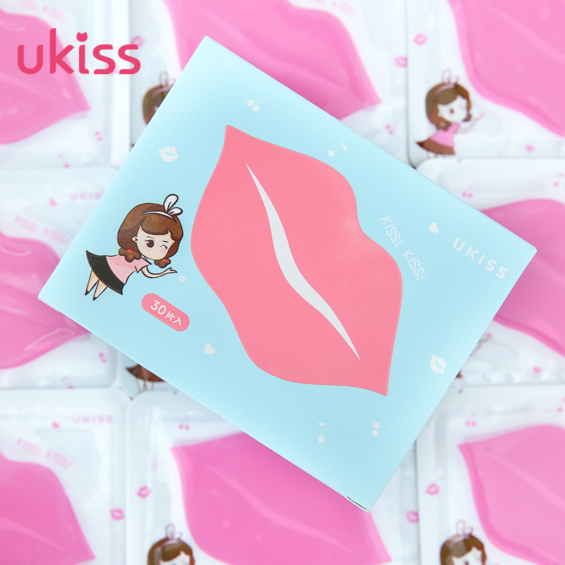 UKISS樱桃胶原蛋白唇膜去死皮补水淡化唇纹唇膜贴30片