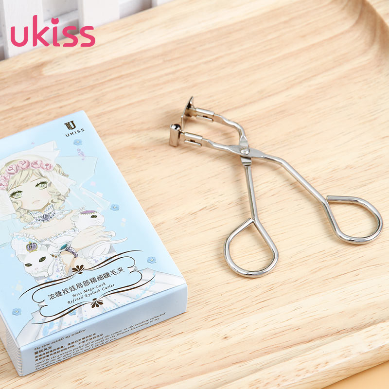 【满25包邮】UKISS浓睫娃娃局部精细睫毛夹自然卷翘专业化妆工具