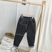 Quần jeans bé trai xuân mới 2019 phiên bản Hàn Quốc cho bé trai quần âu ống chân quần mùa xuân và mùa thu thủy triều - Quần jean