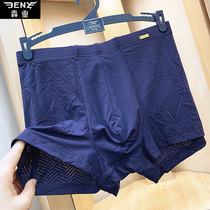 New summer mens underwear cool nylon mesh gauze thin through sexy waist boxer underwear D-92