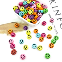 10 мм красочные черные слова и улыбающиеся лица 100