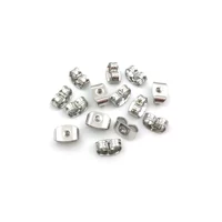 100 белая k бабочка для ушного блока 3х6 мм