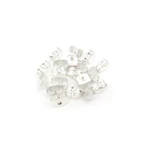 100 ярких серебряных бабочек заблокированы 3х6 мм