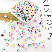 6 мм белый фон красочный смайливый лицо 100