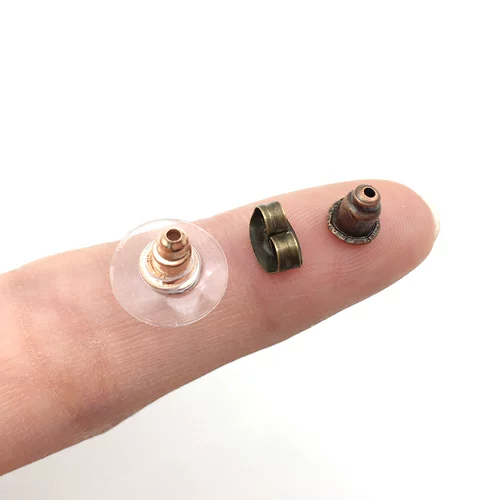 Фрисби, резиновые беруши с бабочкой, золотая пуля, серьги, аксессуар, 100 шт, розовое золото