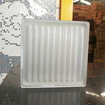 Indonesian imports 240X240X80 parallel veins frosted white light transmission opaque glass brick toilet partition wall