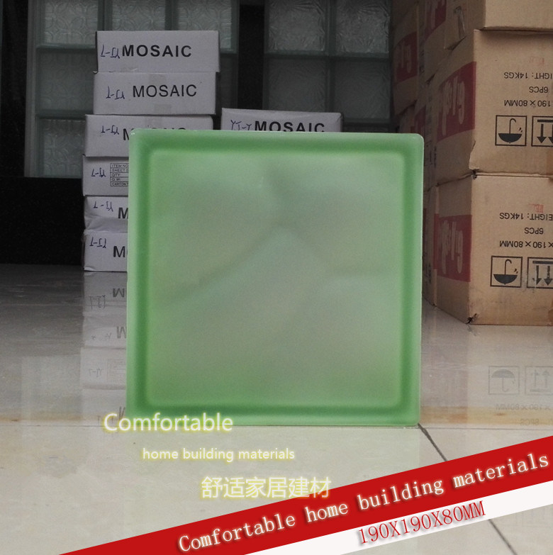 Green Cloud Mist Textured Frosted color Haiwei Glass brick Xuanguan Makeup Room Separator Wall Manufacturer Direct recommendation